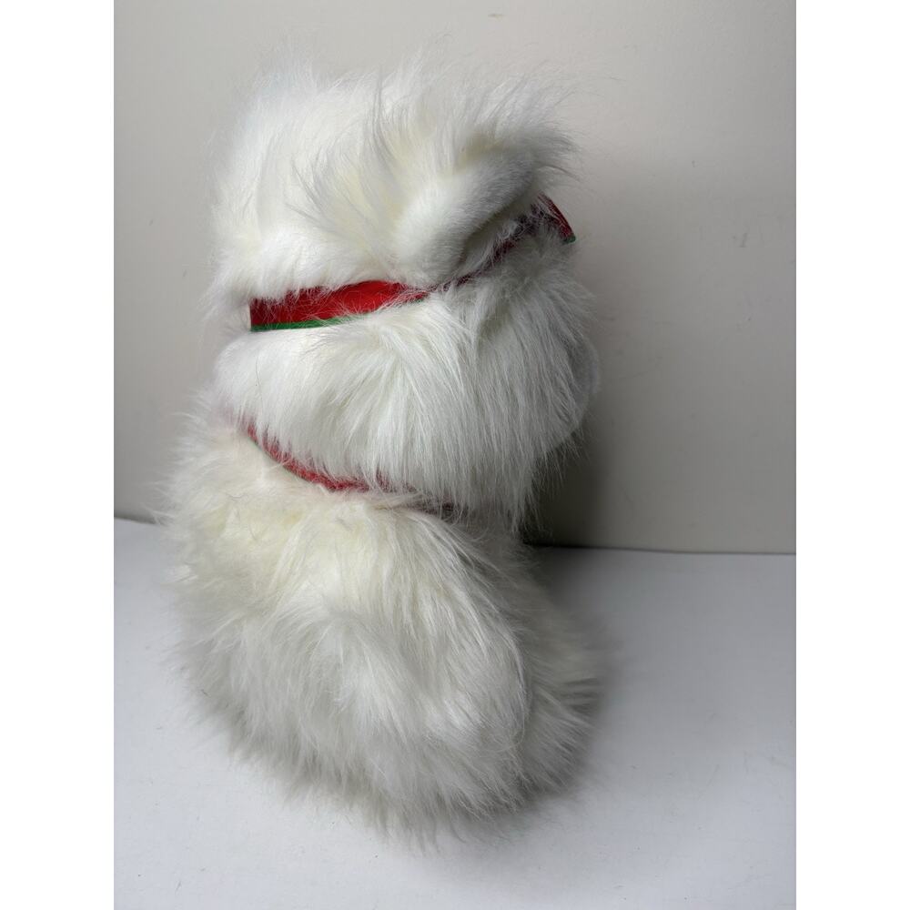 Vtg 1987 Santa Bear Mrs. Santa Bear Fluffy Long Hair Stuffed Plush Dayton Hudson - Picture 4 of 8